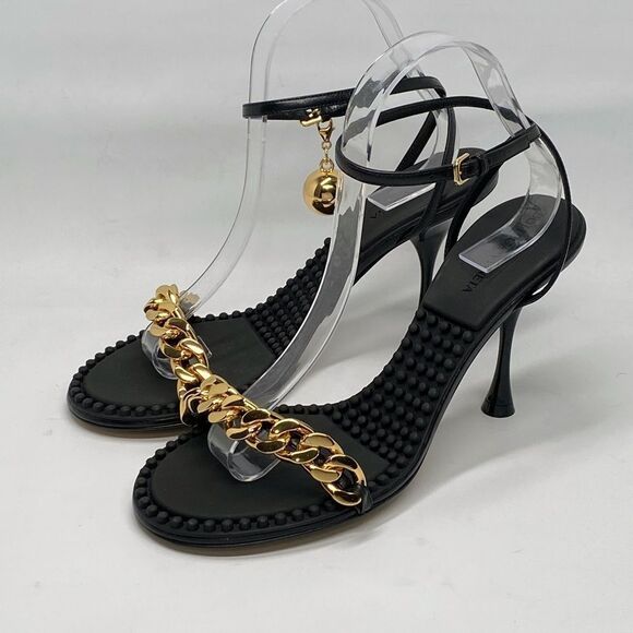 Bottega Veneta Round Toe Chain & Ball Embellished High Heel Sandals size 39 - Picture 7 of 14